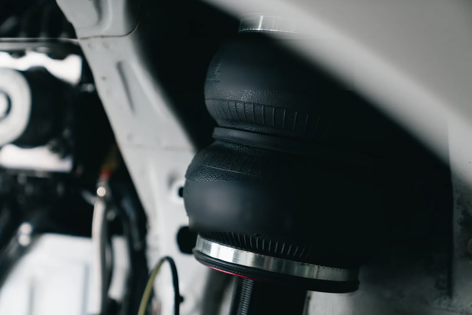 An air spring on a vehicle suspension