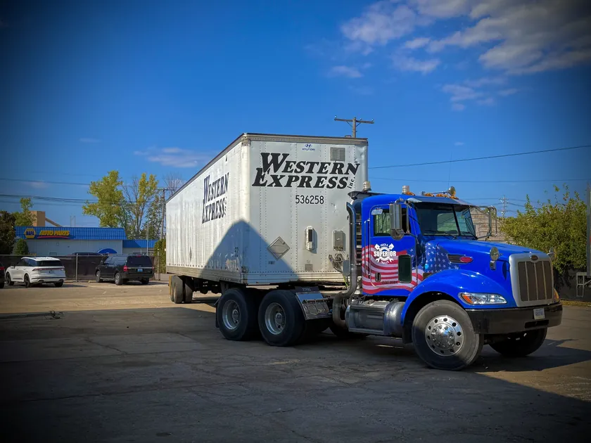 A customer tractor-trailer on the lot